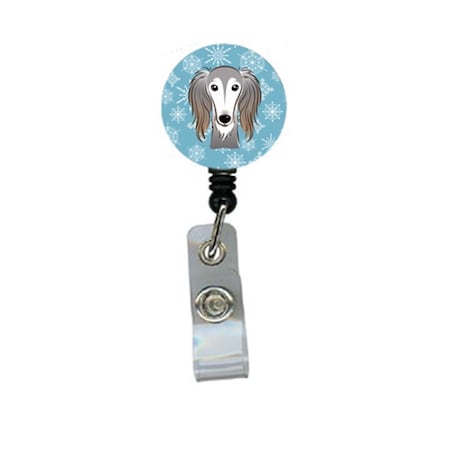 Teacher&Aposs Aid Snowflake Saluki Retractable Badge Reel TE2920921